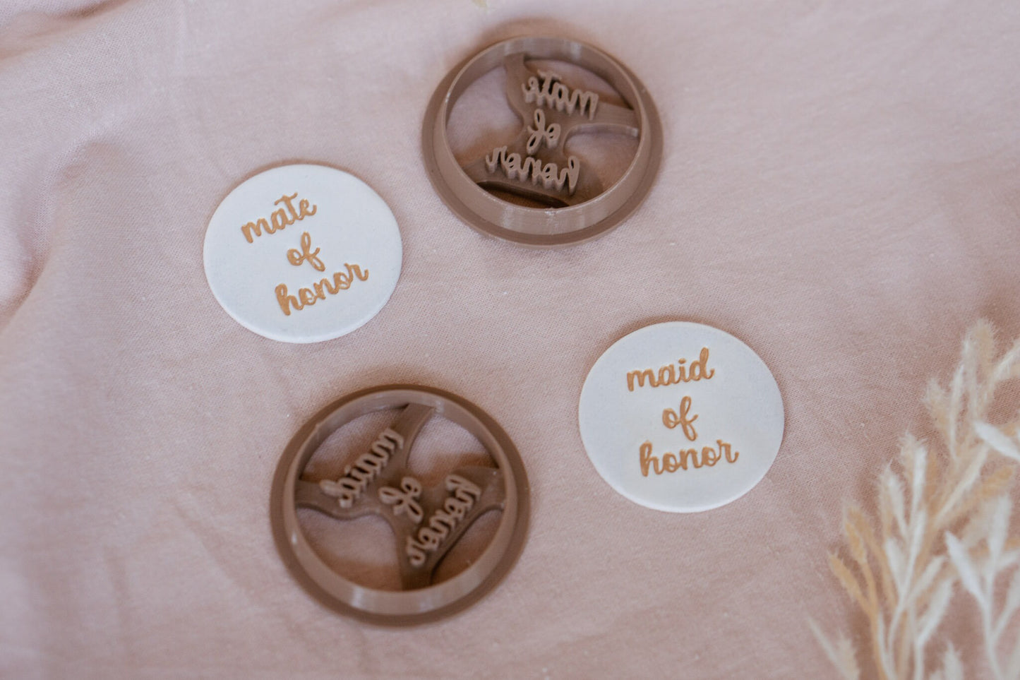 Maid of Honor/Matron of Honor/Mate of Honor/Man of Honor Polymer Clay Cutter