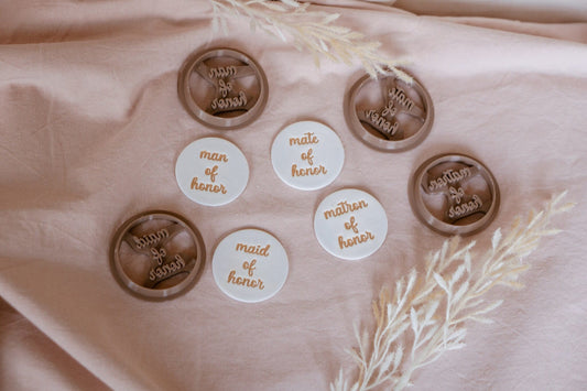 Maid of Honor/Matron of Honor/Mate of Honor/Man of Honor Polymer Clay Cutter
