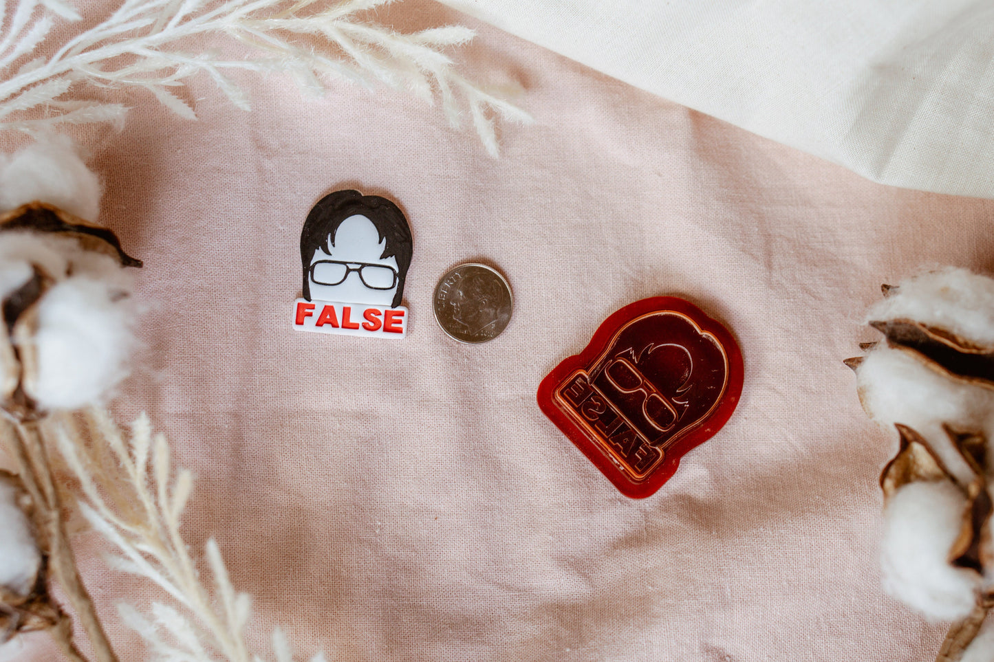 FALSE Dwight Schrute The Office Polymer Clay Cutter