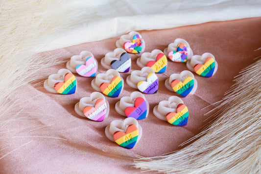 LGBTQIA+ Pride Heart Stud Polymer Clay Cutter Set