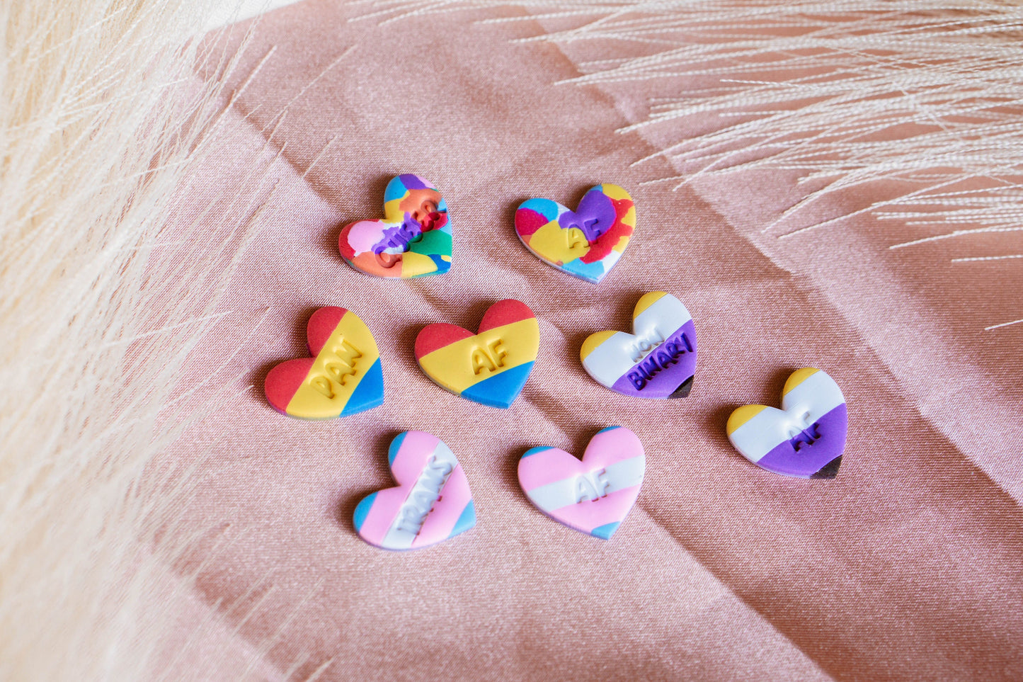 LGBTQIA+ Pride Heart Stud Polymer Clay Cutter Set