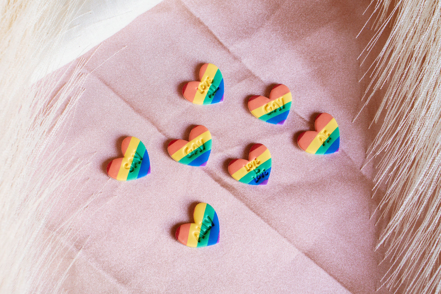 LGBTQIA+ Pride Heart Stud Polymer Clay Cutter Set