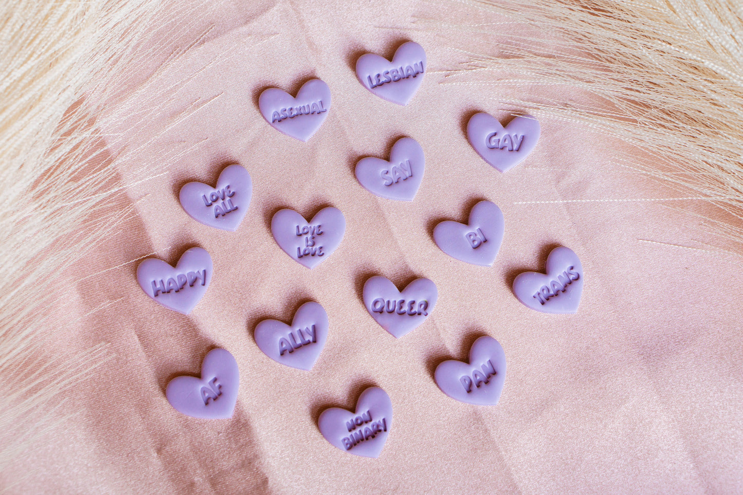 LGBTQIA+ Pride Heart Stud Polymer Clay Cutter Set