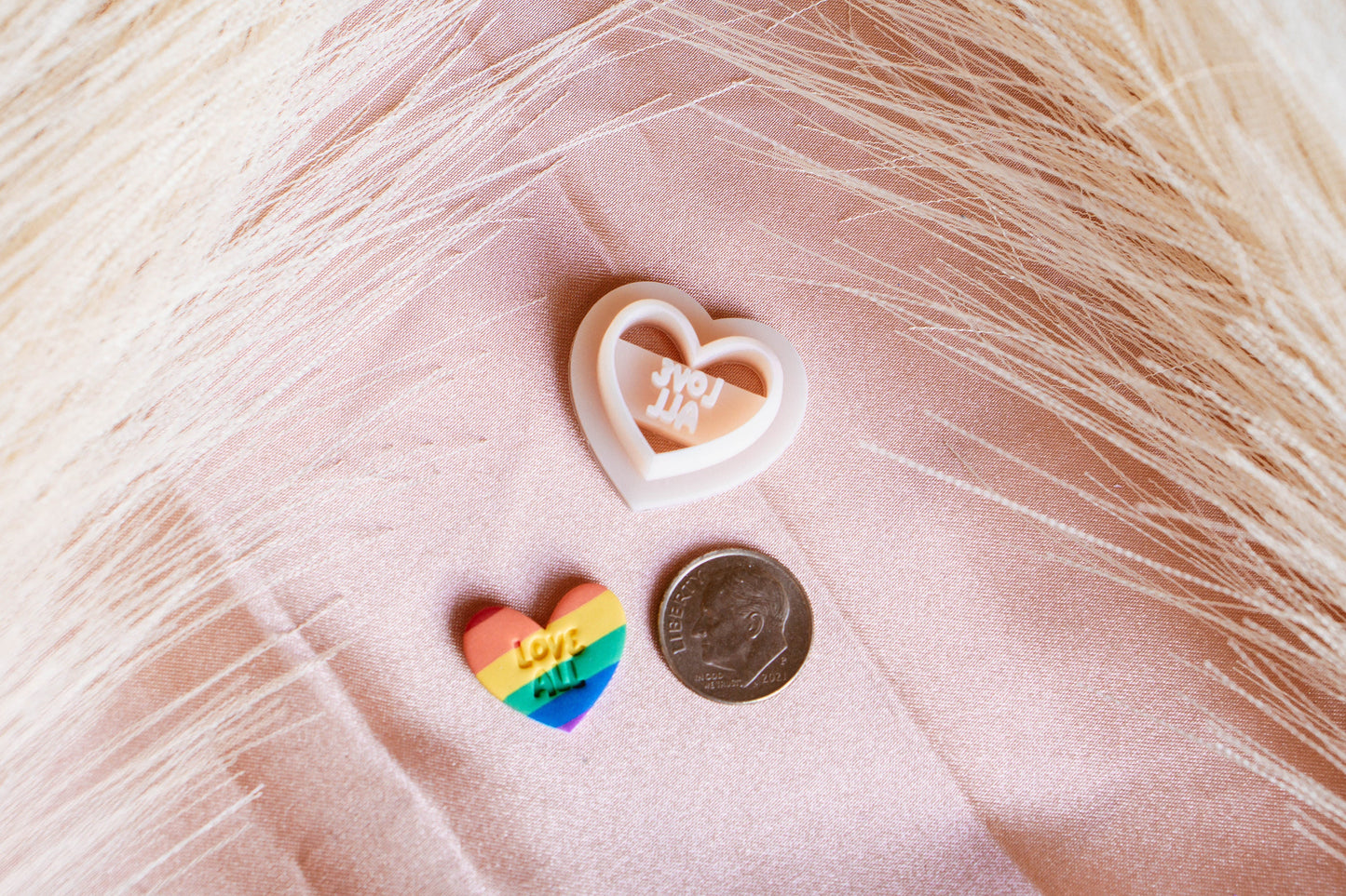 LGBTQIA+ Pride Heart Stud Polymer Clay Cutter Set