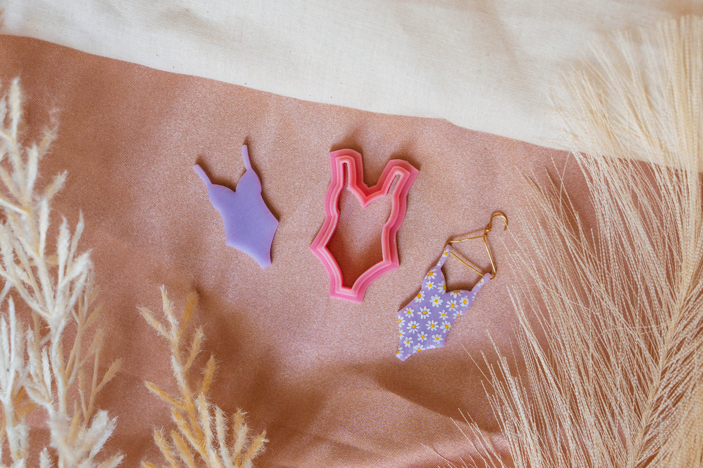 One Piece Bathing Suit Polymer Clay Cutter