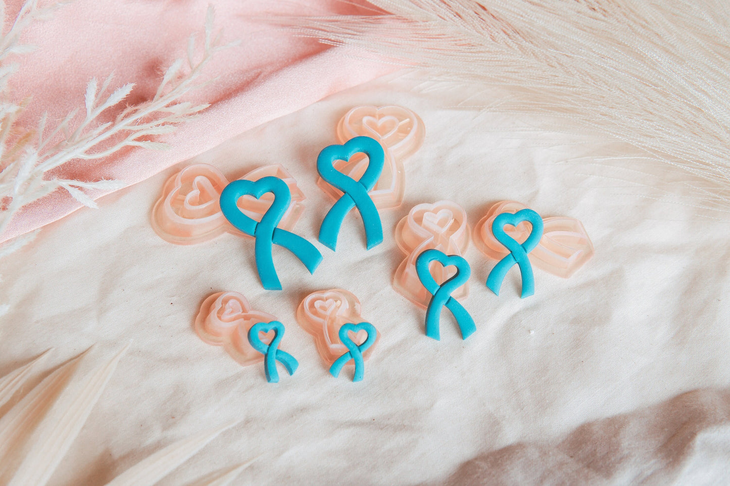 Cancer Awareness Ribbon Polymer Clay Cutter Set