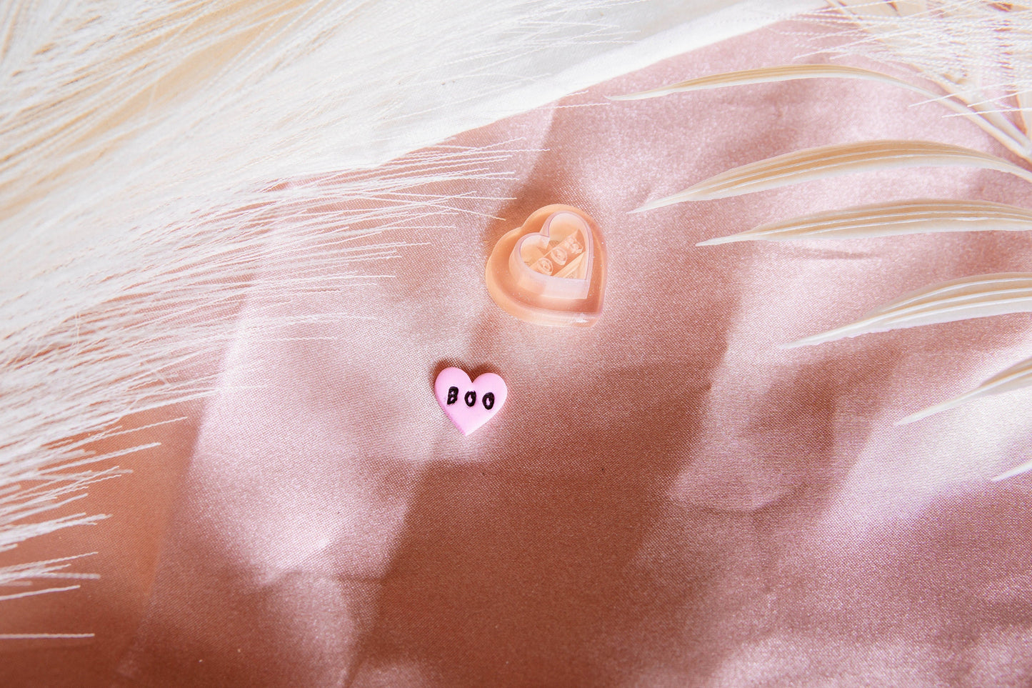 BOO Heart Polymer Clay Cutter