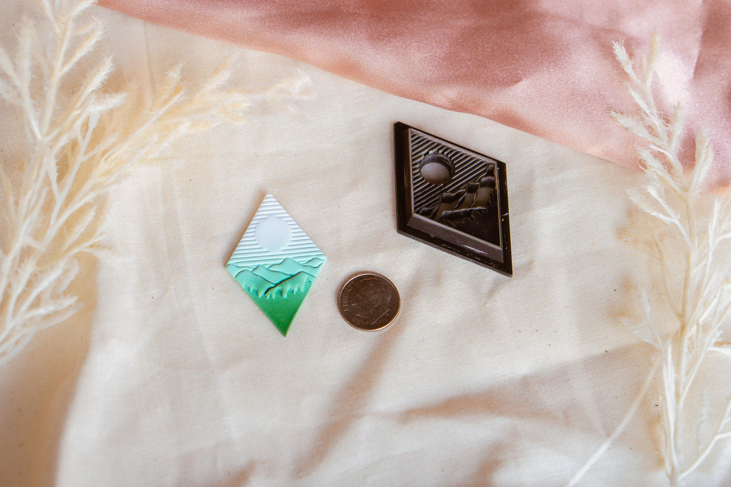 Geometric Nature Inspired Polymer Clay Cutter, Mountain Diamond Clay Cutter, IsabellaEllisStudios COLLAB Cutter, Craft Tools
