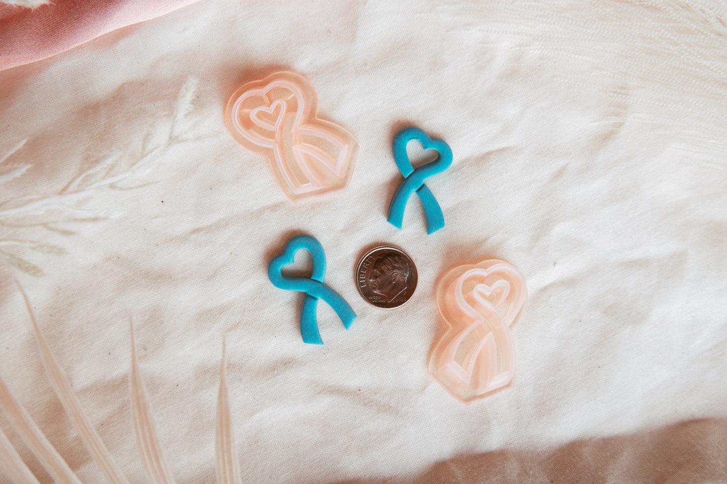 Cancer Awareness Ribbon Polymer Clay Cutter Set