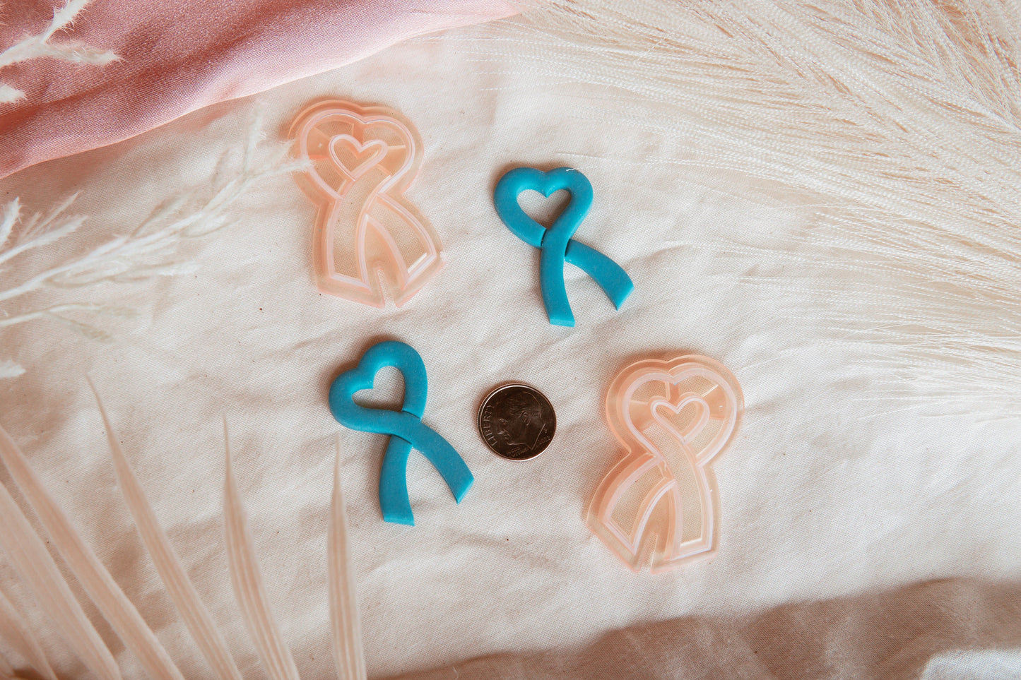 Cancer Awareness Ribbon Polymer Clay Cutter Set