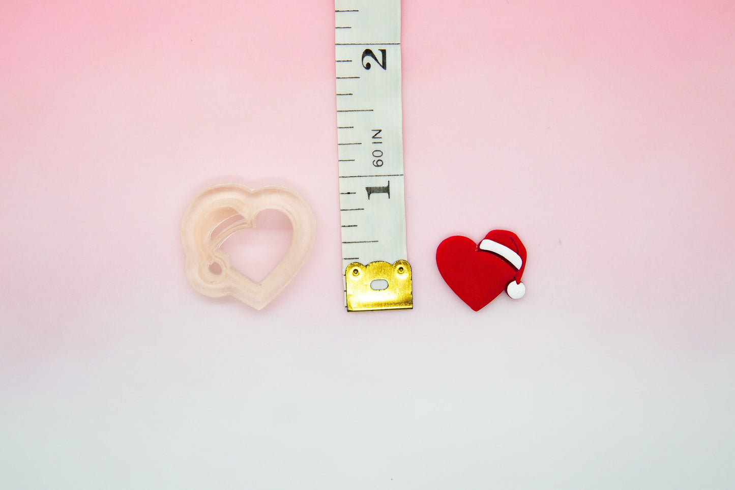 Santa Hat Heart Polymer Clay Cutter