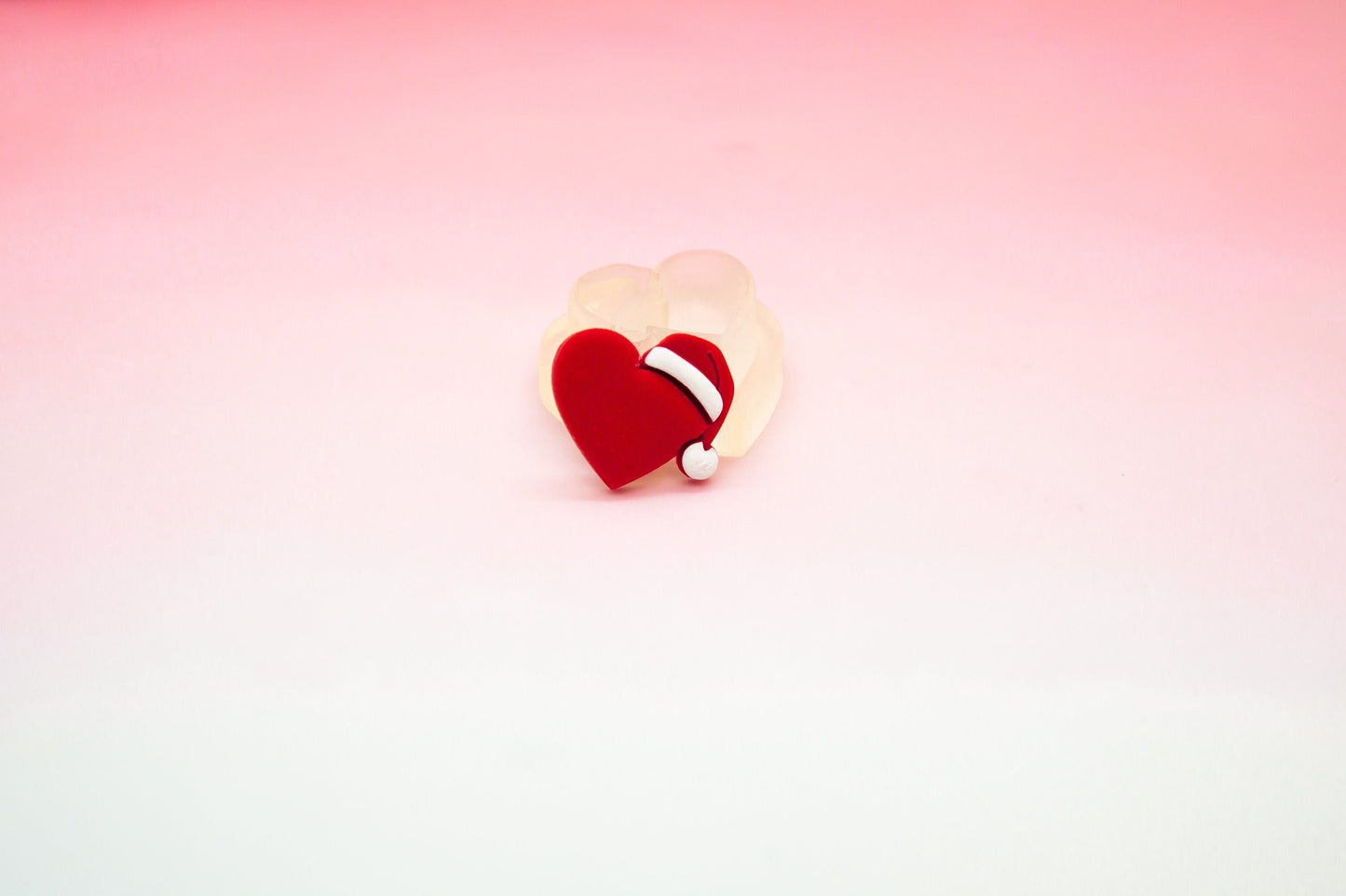 Santa Hat Heart Polymer Clay Cutter