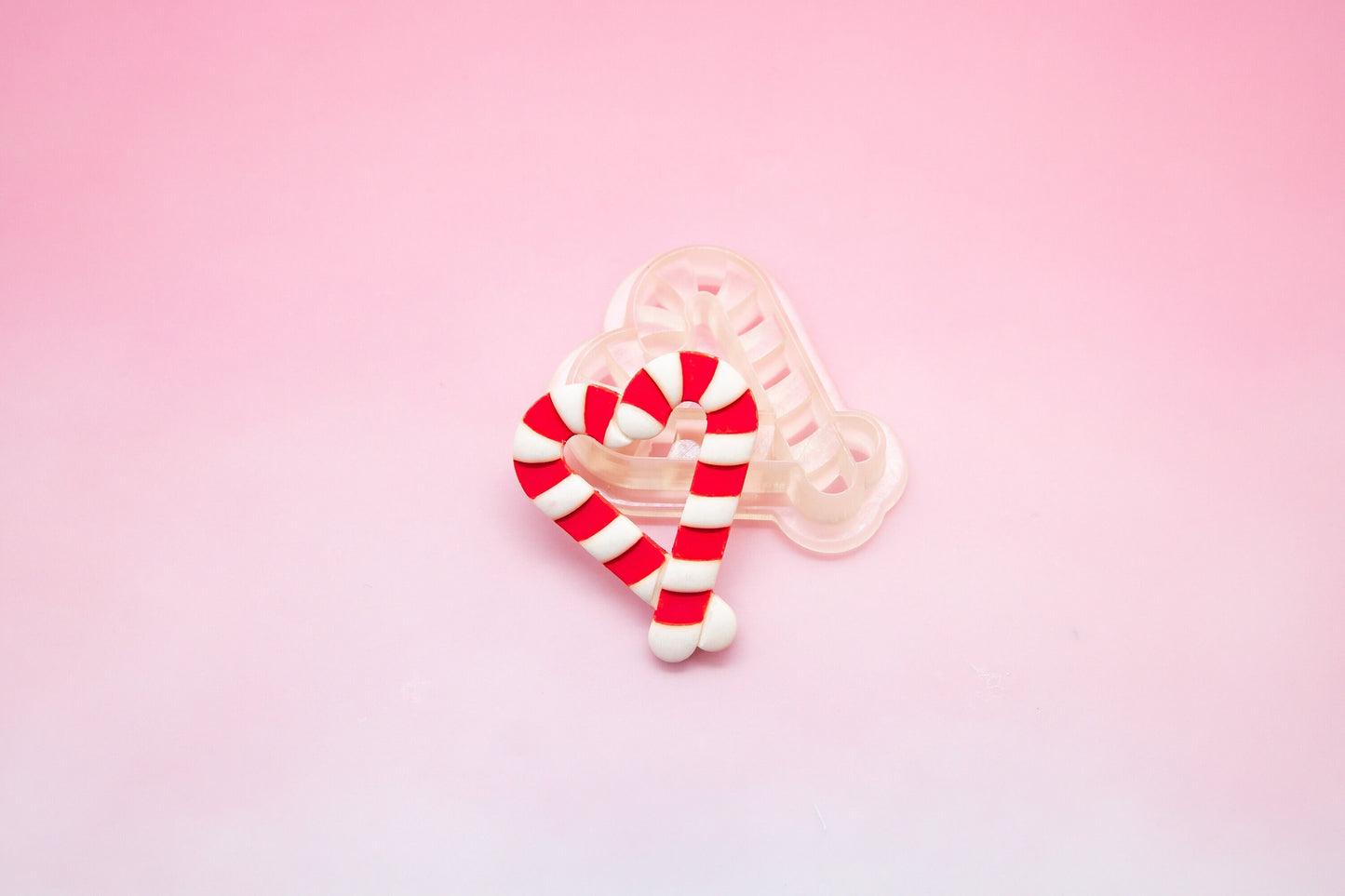 Candy Cane Heart Polymer Clay Cutter