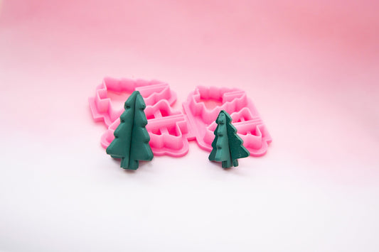 3 Dimensional Christmas Tree Polymer Clay Cutter Set