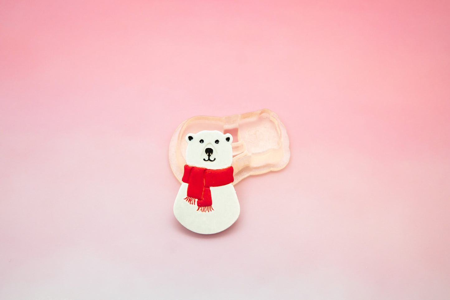 Christmas Polar Bear Polymer Clay Cutter, Resin Printed Craft Tool, Christmas Holiday Themed Clay Cutter