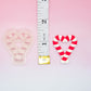 Candy Cane Heart Polymer Clay Cutter
