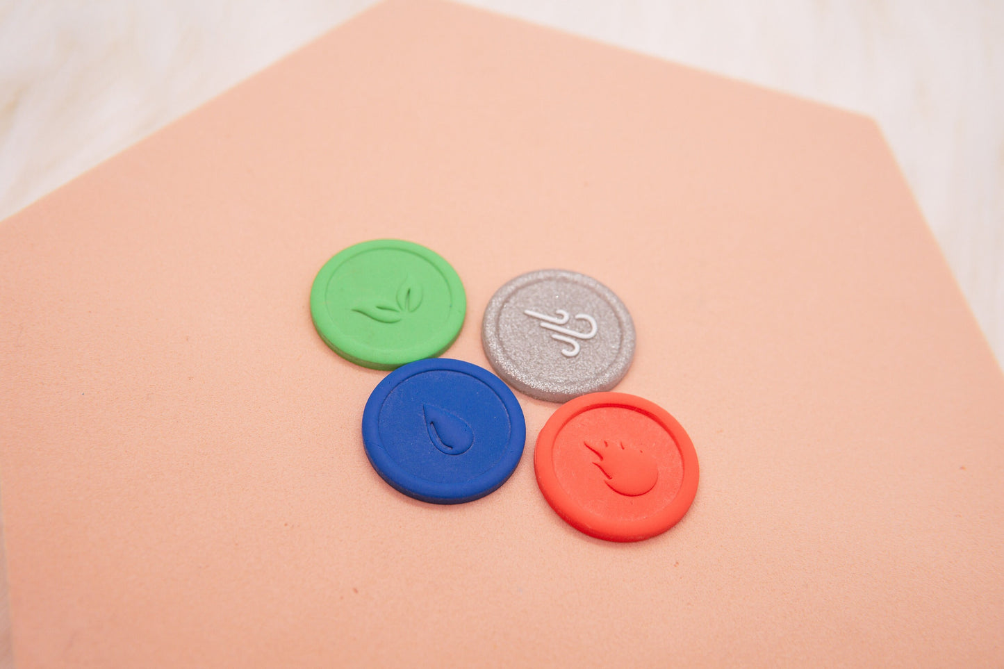 Element Icons Polymer Clay Cutter Set, Resin Printed Craft Tool, Fire/Water/Earth/Wind Polymer Clay Cutters