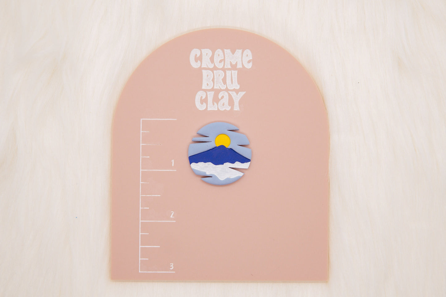 Sunset Mountain Rigid Circle Polymer Clay Cutter, Nature Clay Cutter, Craft Tools