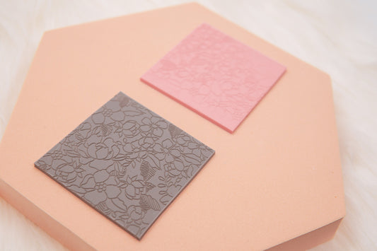 Floral Polymer Clay Texture Mat