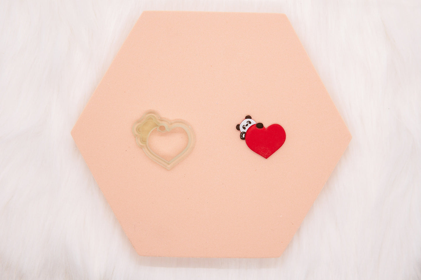 Panda Heart Polymer Clay Cutter, Cute Animal Clay Cutter, Craft Tools