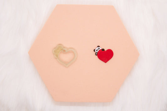 Panda Heart Polymer Clay Cutter, Cute Animal Clay Cutter, Craft Tools
