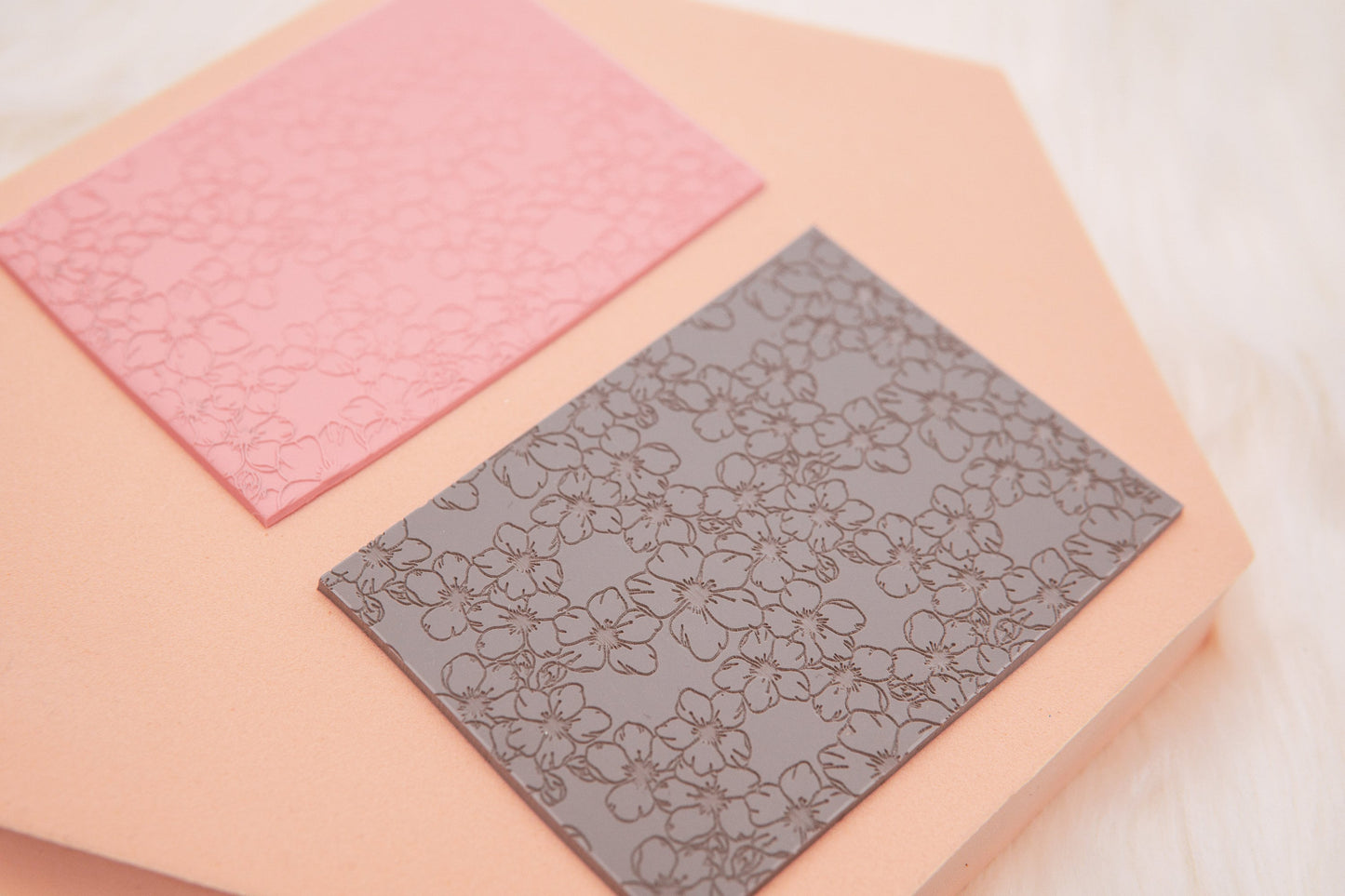 Floral Cherry Blossom Polymer Clay Texture Mat