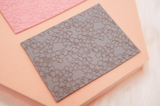 Floral Cherry Blossom Polymer Clay Texture Mat