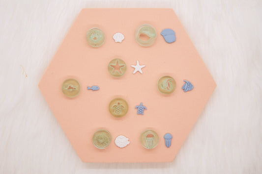 Ocean Themed Polymer Clay Micro Cutter Set, Fish Clay Cutter, Shell Clay Cutter, Jellyfish Clay Cutter, Craft Tools Set