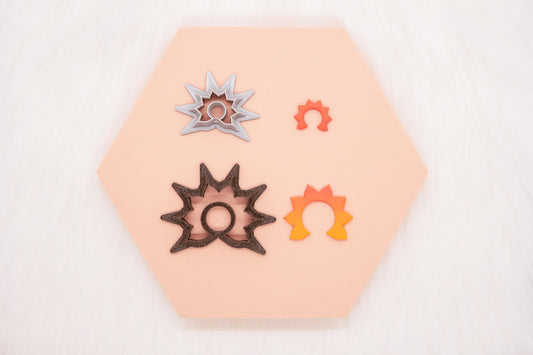 Sunburst Polymer Clay Cutter, Simple Mandala Shaped Clay Cutter, Clay Craft Tool, Shop.Rangeen Collab Cutter