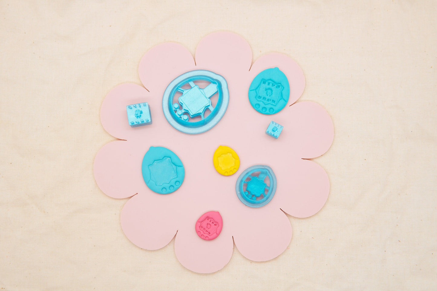 Tamagotchi Polymer Clay Cutter Set, 1990s Decade Craft Cutter, Classic Video Game Clay Tool, CottonAndClay Collab Polymer Clay Cutter