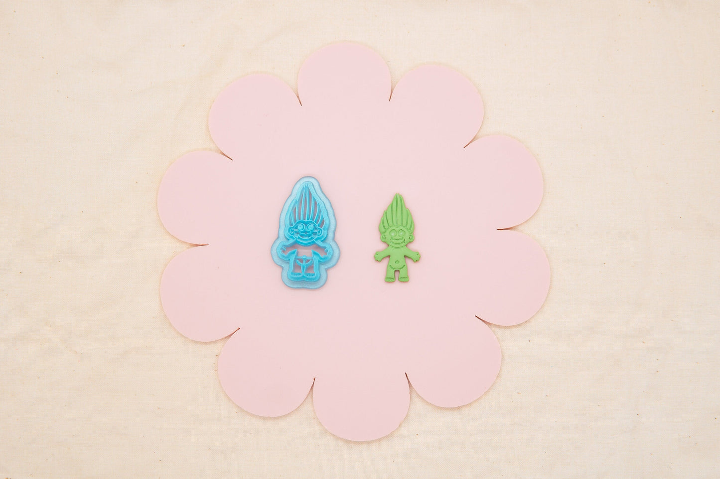 Troll Doll Polymer Clay Cutter, 1990s Decade Craft Cutter, Classic Toy Clay Tool, CottonAndClay Collab Polymer Clay Cutter