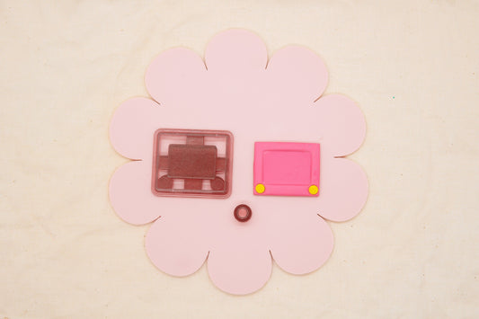 Etch A Sketch Polymer Clay Cutter, 1990s Decade Craft Cutter, Vintage Toy Clay Tool, CottonAndClay Collab Polymer Clay Cutter