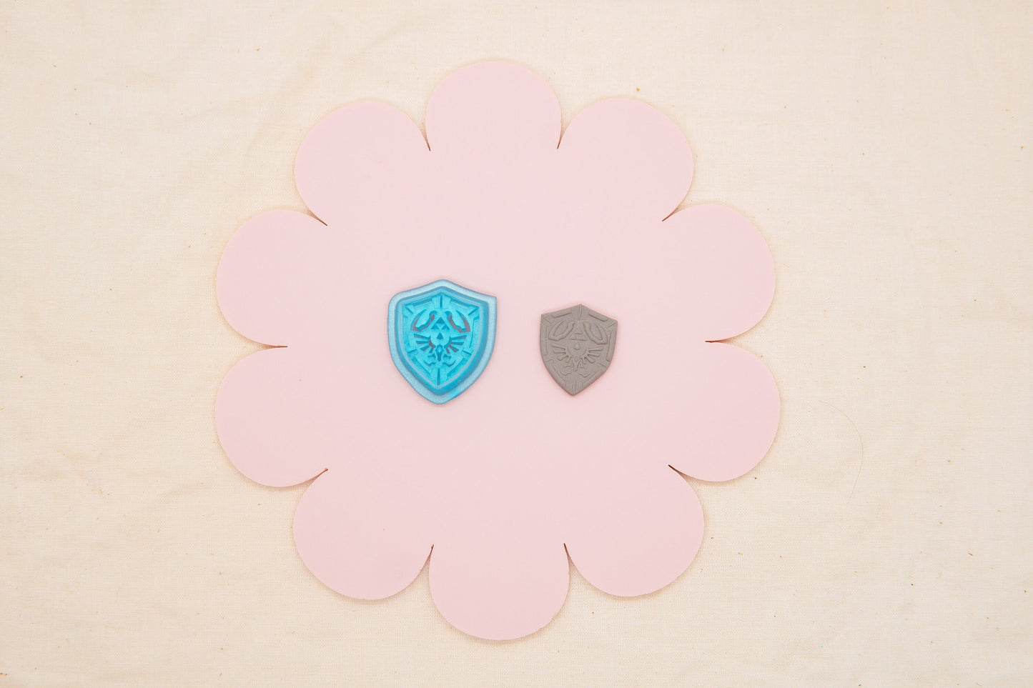 Zelda Hylian Shield Polymer Clay Cutter, 2000s Decade Craft Cutter, Video Game Clay Tool, HarlowAndSage Collab Polymer Clay Cutter