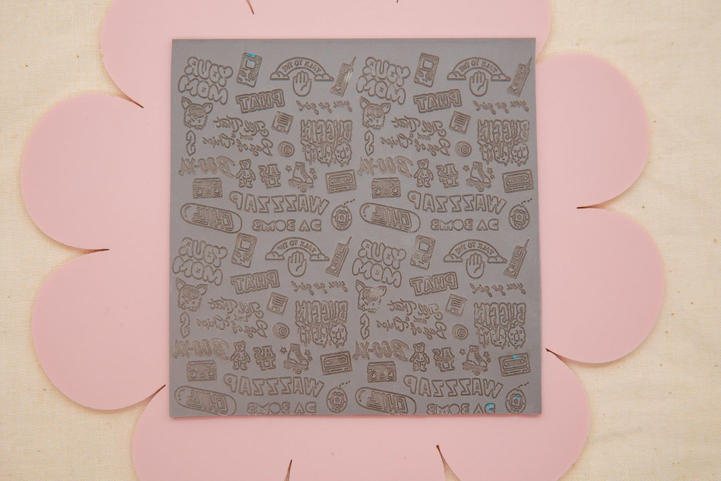 1990s Inspired Polymer Clay Texture Mat