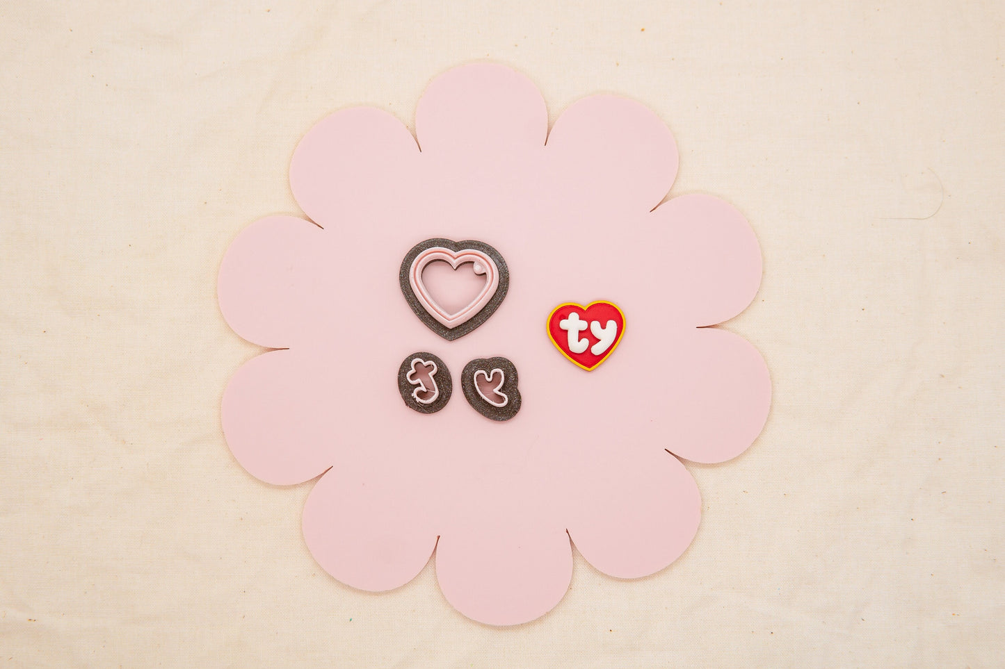 TY Beanie Baby Tag Clay Cutter Set, 2000s Decade Craft Cutter, Classic Plush TY Clay Tool