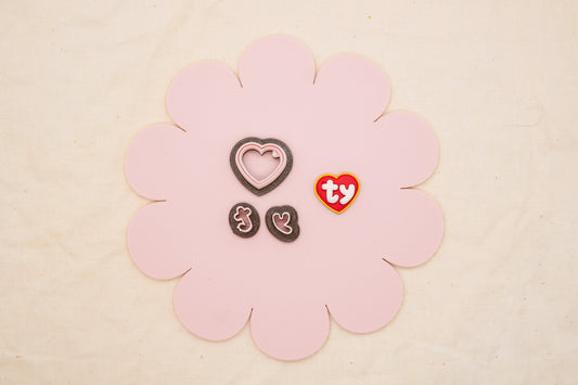 TY Beanie Baby Tag Clay Cutter Set, 2000s Decade Craft Cutter, Classic Plush TY Clay Tool