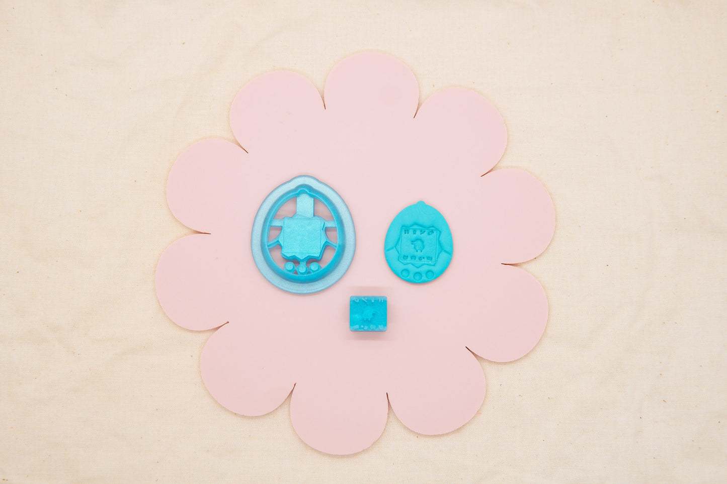 Tamagotchi Polymer Clay Cutter Set, 1990s Decade Craft Cutter, Classic Video Game Clay Tool, CottonAndClay Collab Polymer Clay Cutter