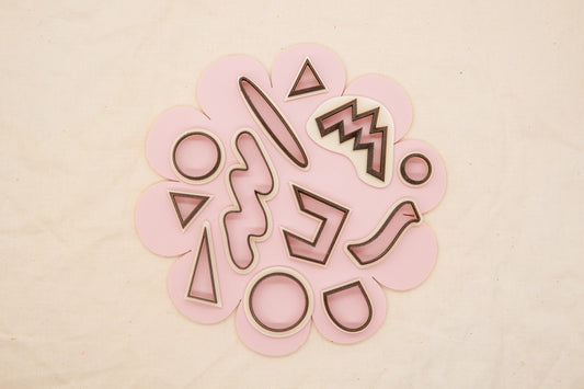 Funky Shapes Polymer Clay Cutter Set, 1980's Decade Craft Cutter, Retro Shapes Clay Tool, IsabellaEllisStudios Collab Polymer Clay Cutter