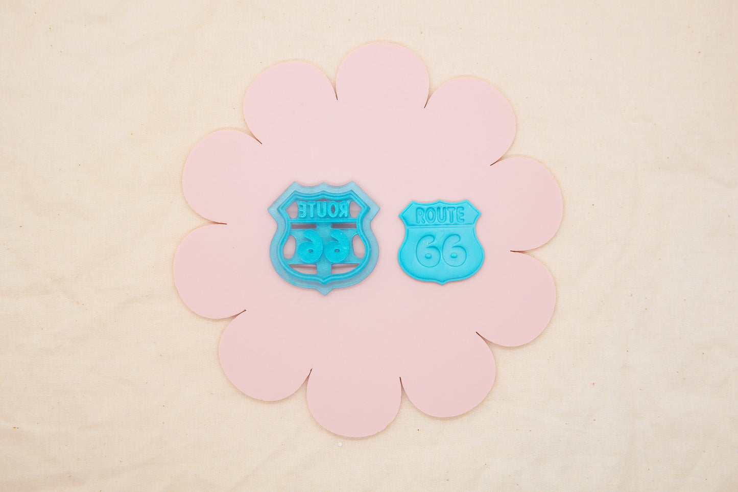 Route 66 Polymer Clay Cutter, 1950's Decade Craft Cutter, Historic Route 66 Clay Tool