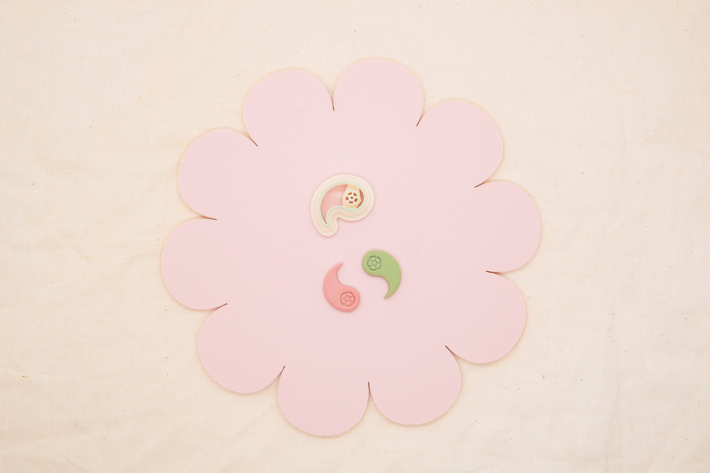 Floral Yin Yang Polymer Clay Cutter