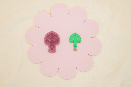 Floral Botanical Dragonfly Lamp Clay Cutter, Elegant Floral Polymer Clay Cutter Craft Tools Set