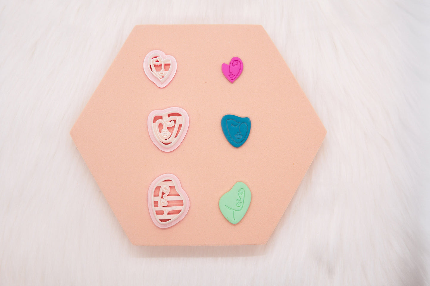 Face Line Art Polymer Clay Cutter Set