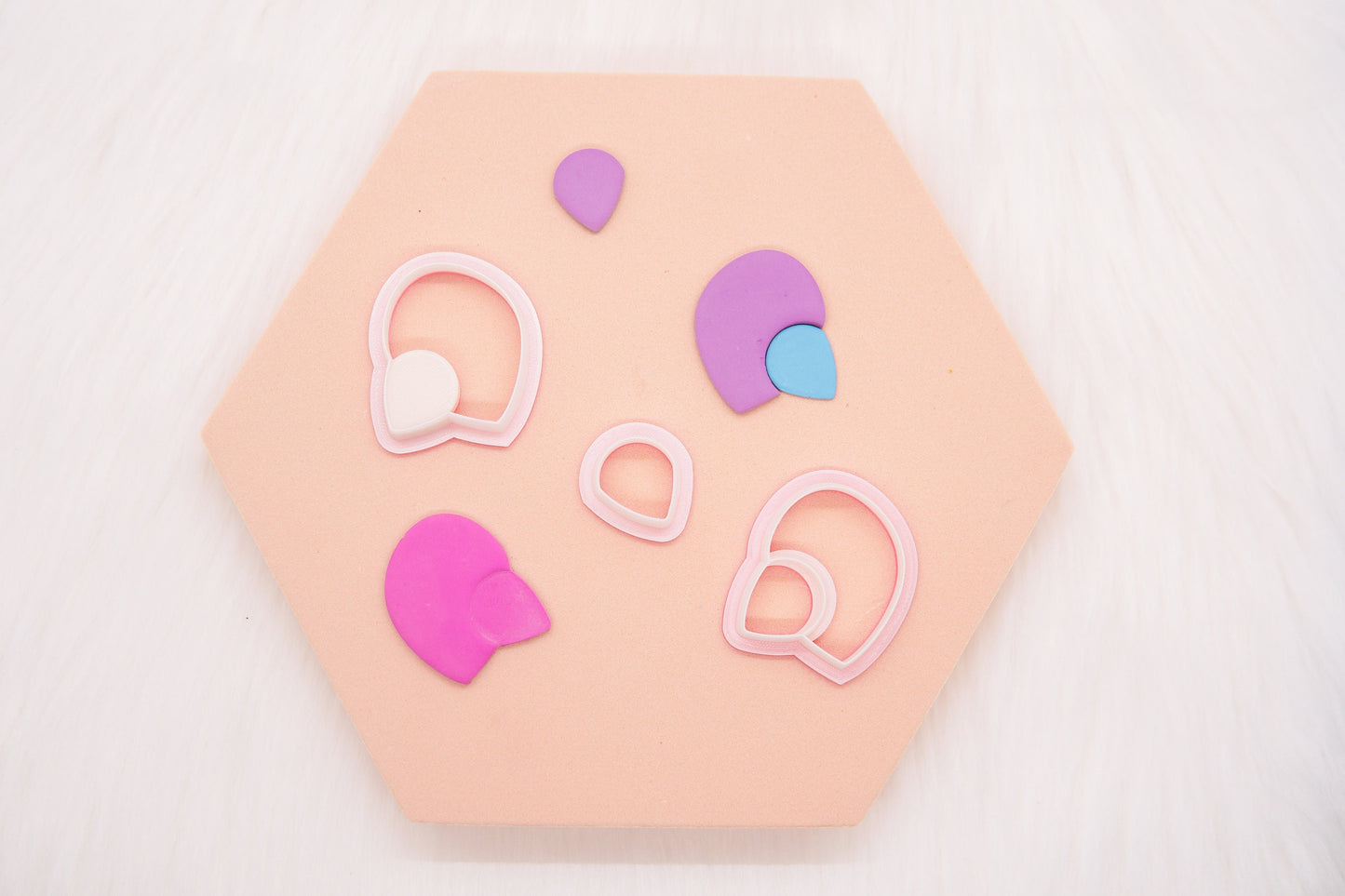 Rounded Organic Drop Polymer Clay Cutter Set