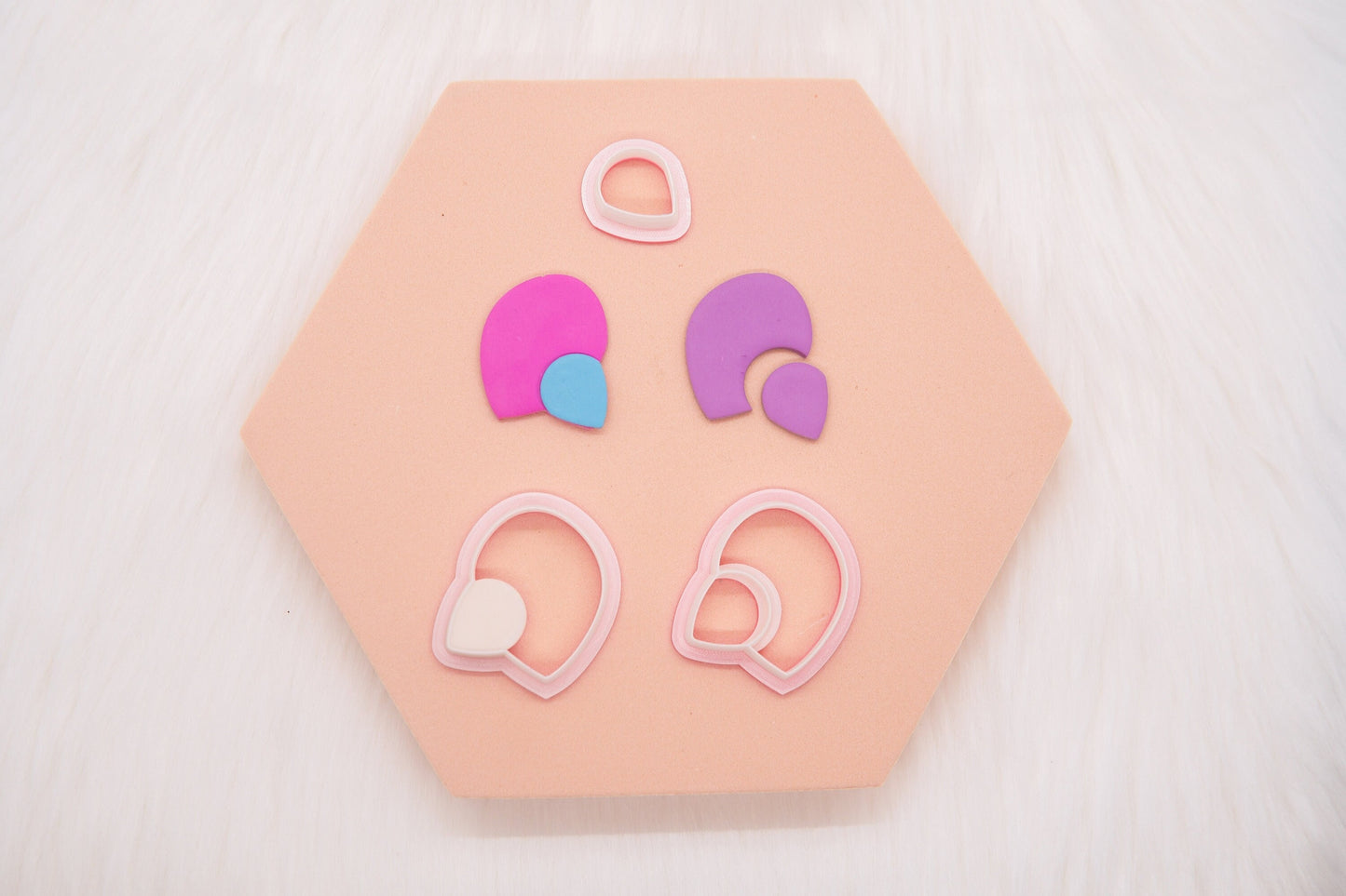 Rounded Organic Drop Polymer Clay Cutter Set