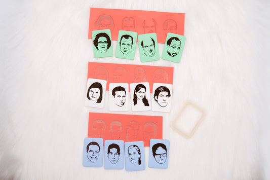 The Office Cast Polymer Clay Texture Mat and Cutter Set