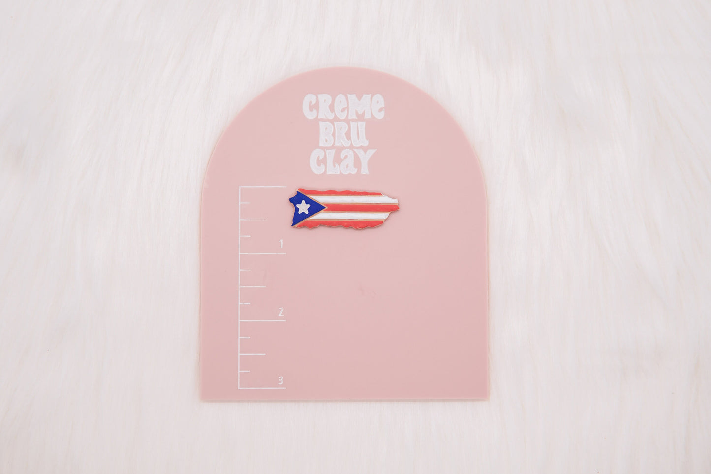 Puerto Rico Island Flag Imprinted Clay Cutter