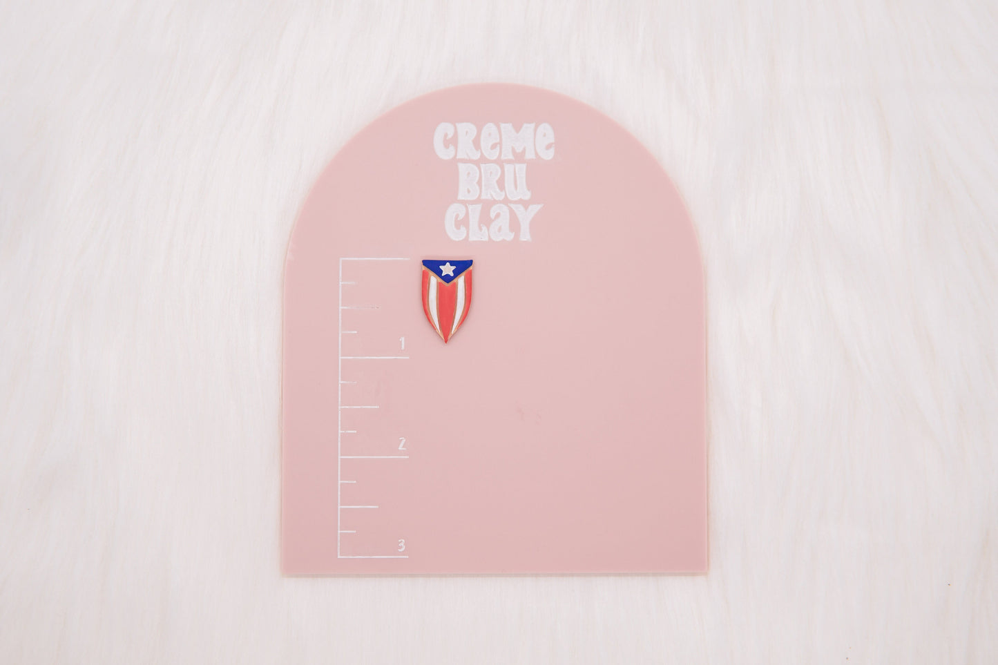 Puerto Rico Flag Shield Imprinted Clay Cutter