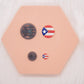 Puerto Rico Flag Circle Imprinted Clay Cutter