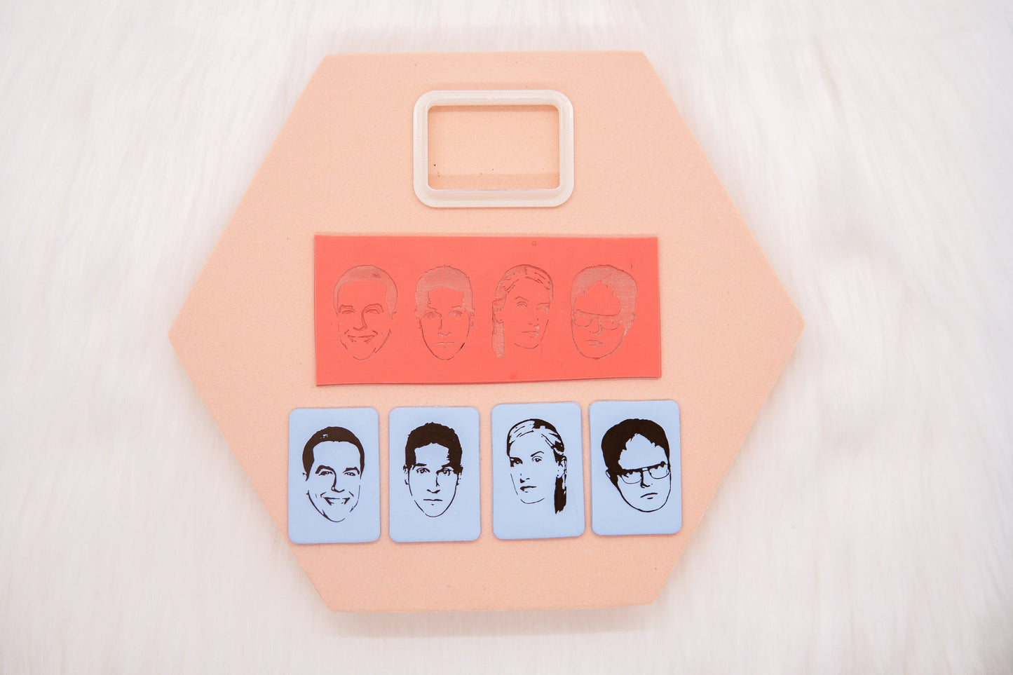 The Office Cast Polymer Clay Texture Mat and Cutter Set