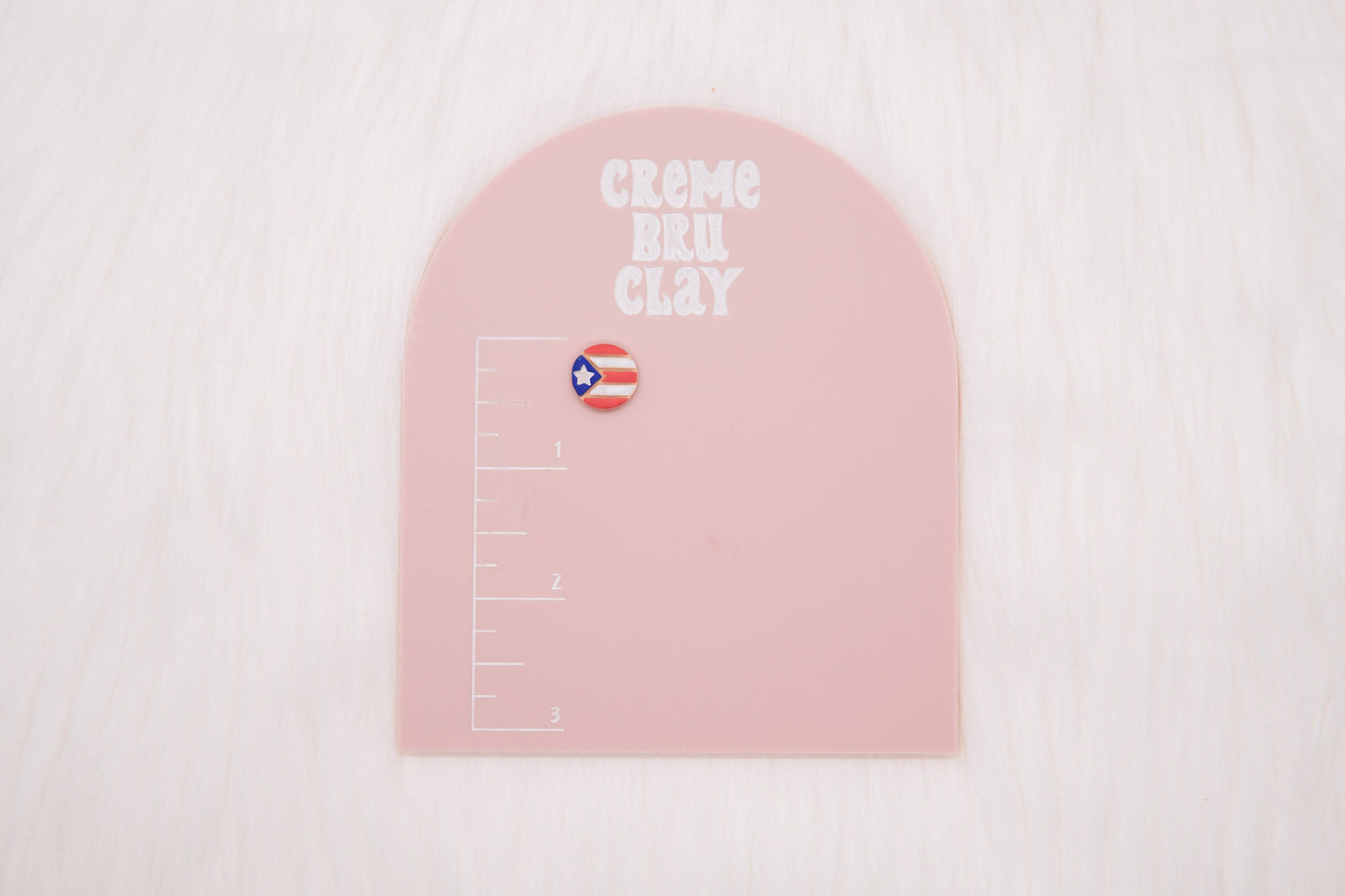 Puerto Rico Flag Circle Imprinted Clay Cutter